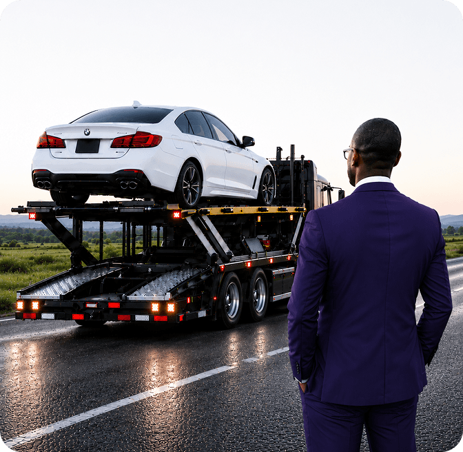 Vehicle ready for import shipping through Raiz Autos