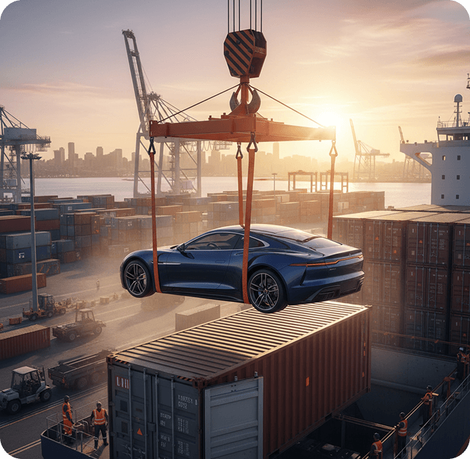 Car shipping and port logistics for Copart importers settling via Raiz