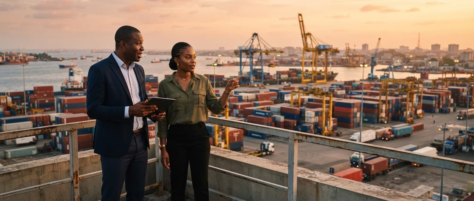 Raiz leaders overseeing cross-border trade logistics operations
